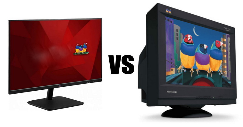 what is difference between LCD and crt display