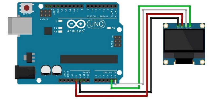 OLED I2C Display Arduino Text Code