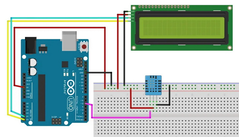Arduino Show Sensor Data LCD