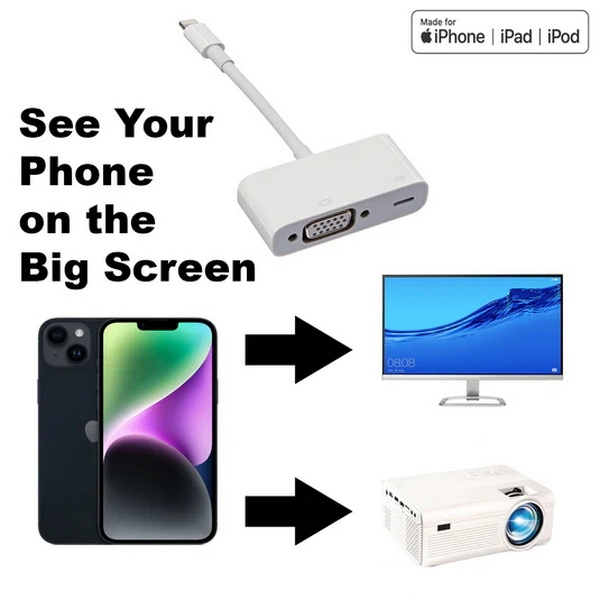 can a iphone 8 display on an lcd projecto_1
