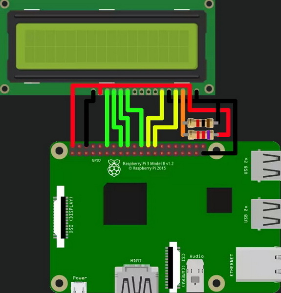 how to display time on lcd from raspberry pi 3_4