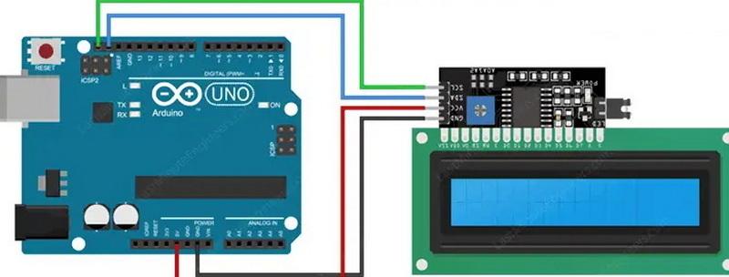 lcd i2c module connection to arduino_3