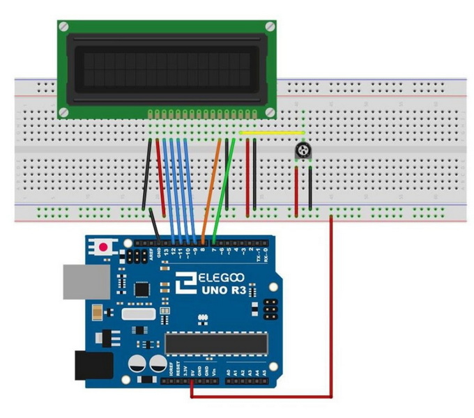 setup an lcd display on arduino