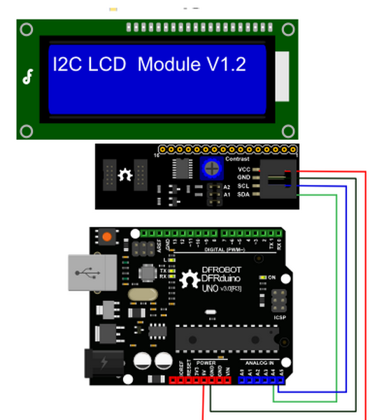 How To Display Text And Graphics on The DFRobot I2C LCD Module V1.2?