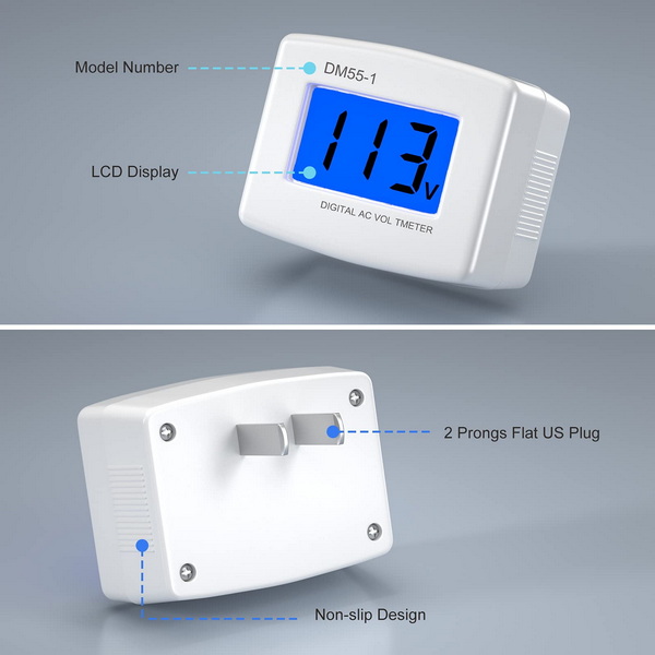 how to measure 220v outlet with lcd display_1
