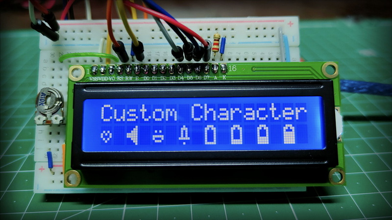 how to power lcd character display