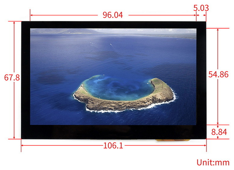 What Is The Center of A 4.3 LCD Display?