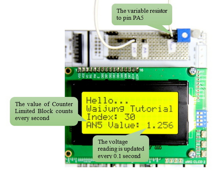 how to display variable value on lcd_1