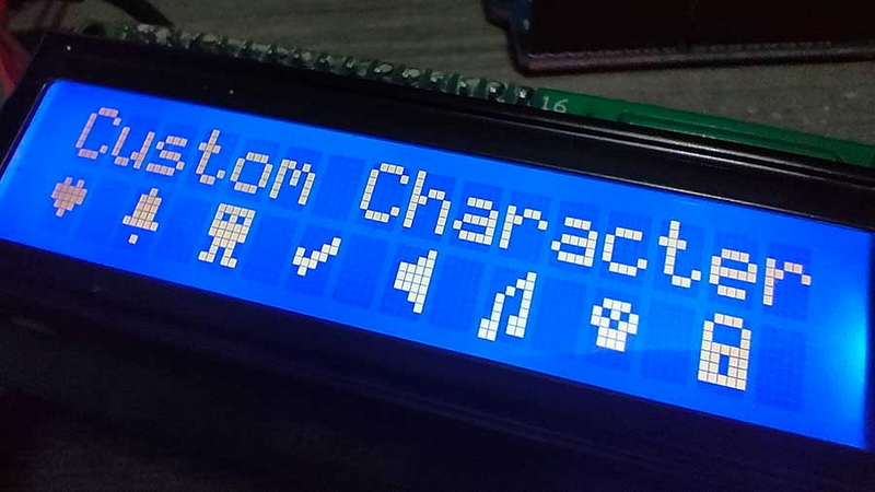how to display custom characters on 16x2 lcd using arduino_2