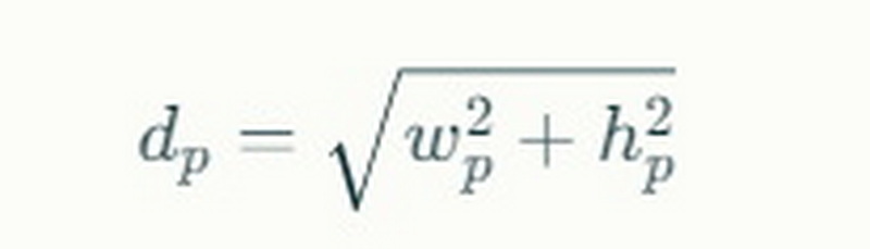 Calculate diagonal resolution