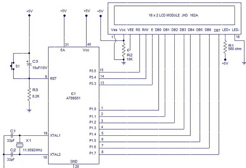 how to connect lcd display to 8051_3