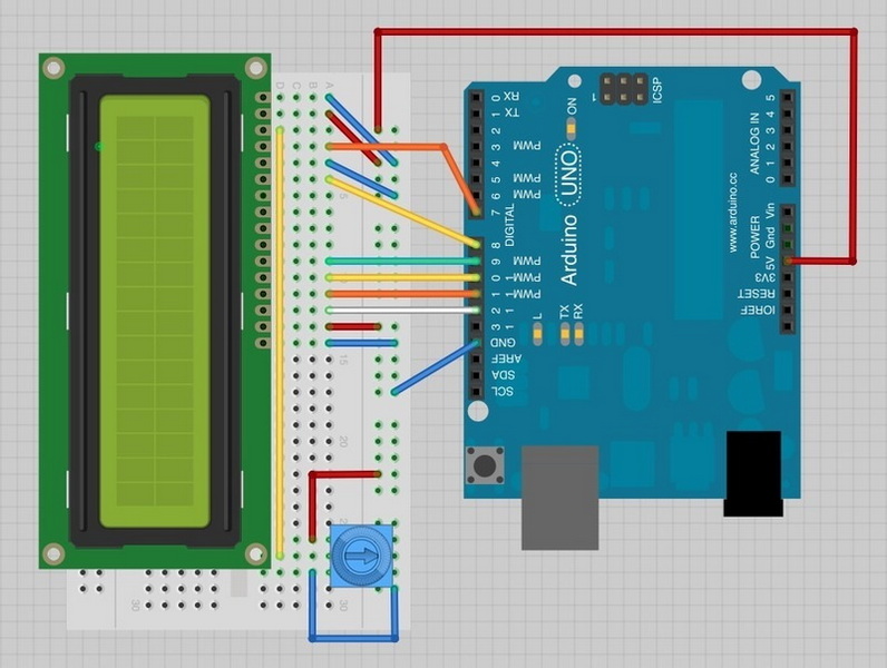 how to attach lcd display to breadboard_1