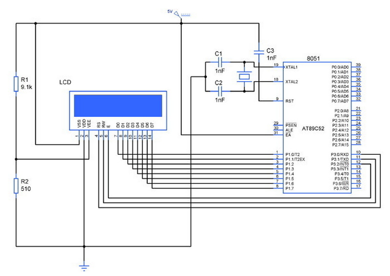How To Display Voltage on Lcd Using 8051?